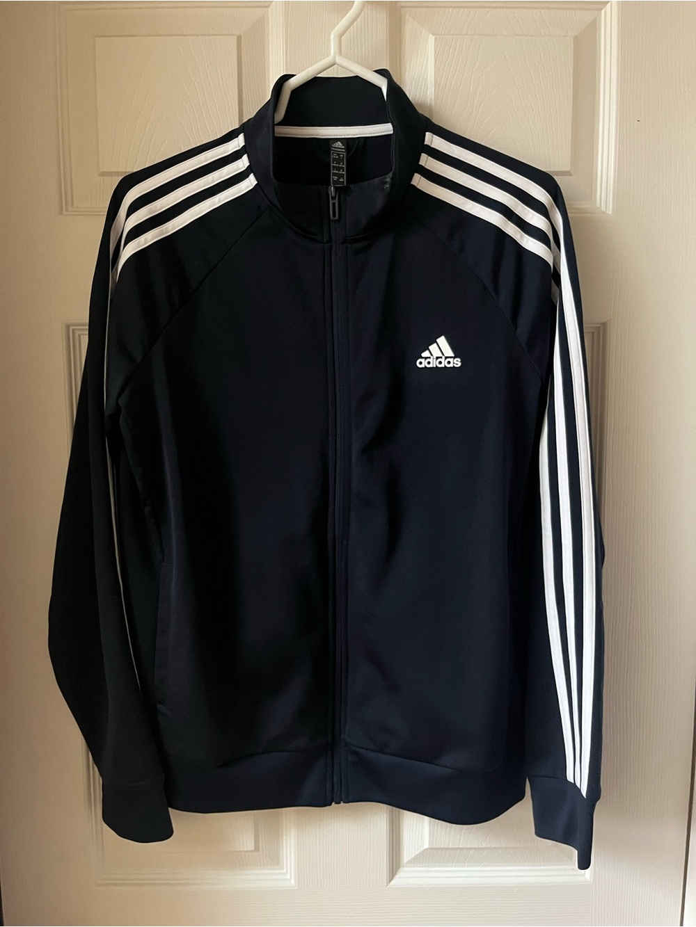 Adidas Women’s Navy Track Jacket with White Trim